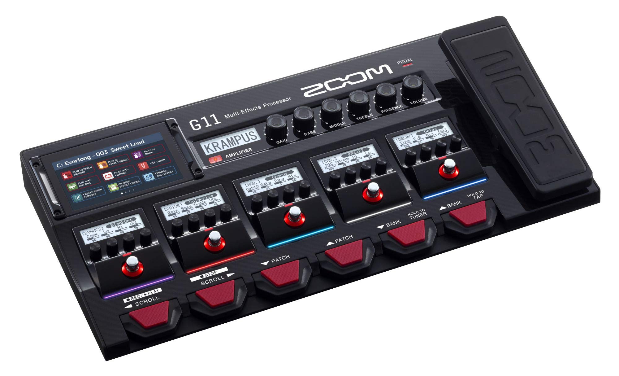Zoom G11 - pédalier multieffets avec réponses impulsionnelles - écran tactile - interface audio