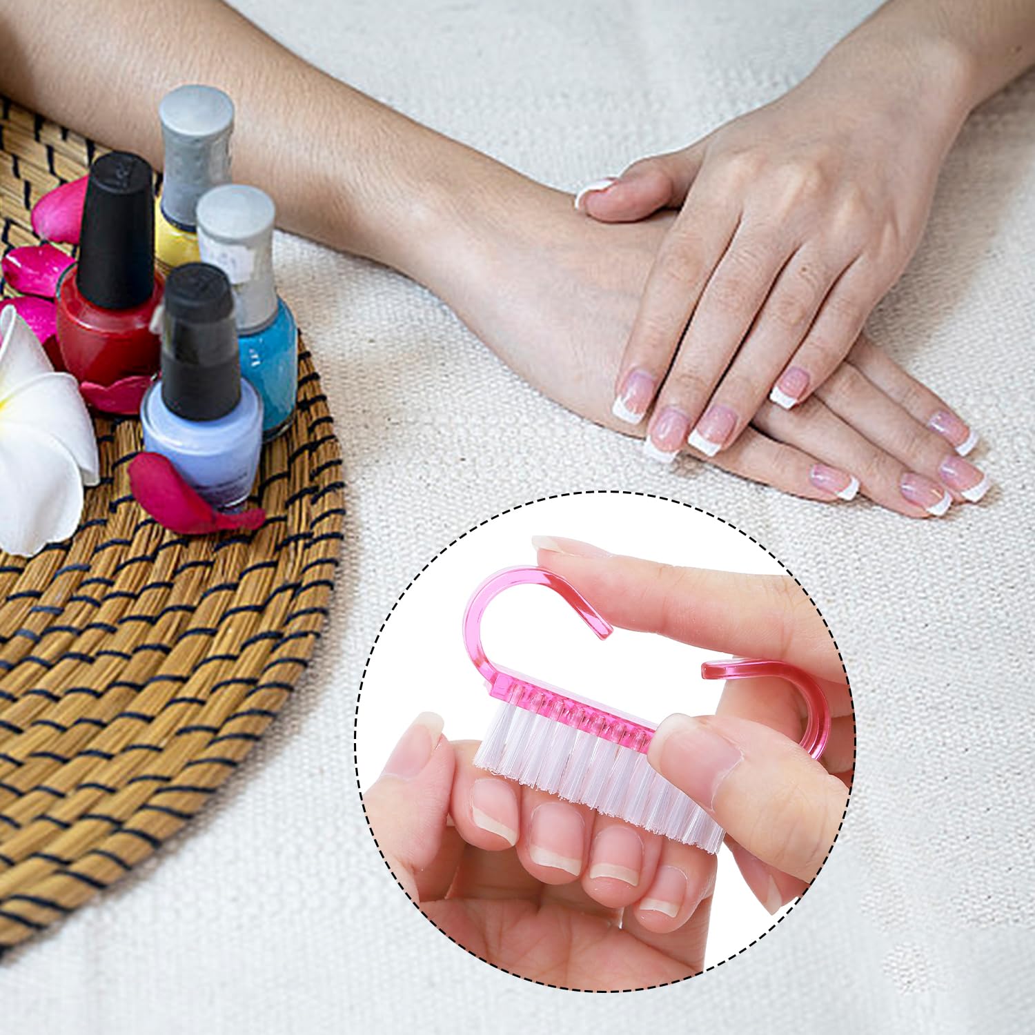 8 Pezzi Spazzola per Unghie, Spazzola per Pulizia Delle Unghie, Spazzola per Unghie con Manico, Lavaggio di Mani Spazzolino, Pulitore per Pedicure, per Unghie, Giardino, Casa, Uso in Salone