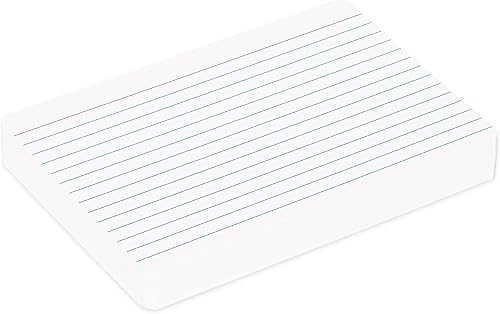 Miniatura 8 de Tarjetas de índice a rayas blancas con esquinas redondas, tarjetas de notas de archivo (4-x-6)