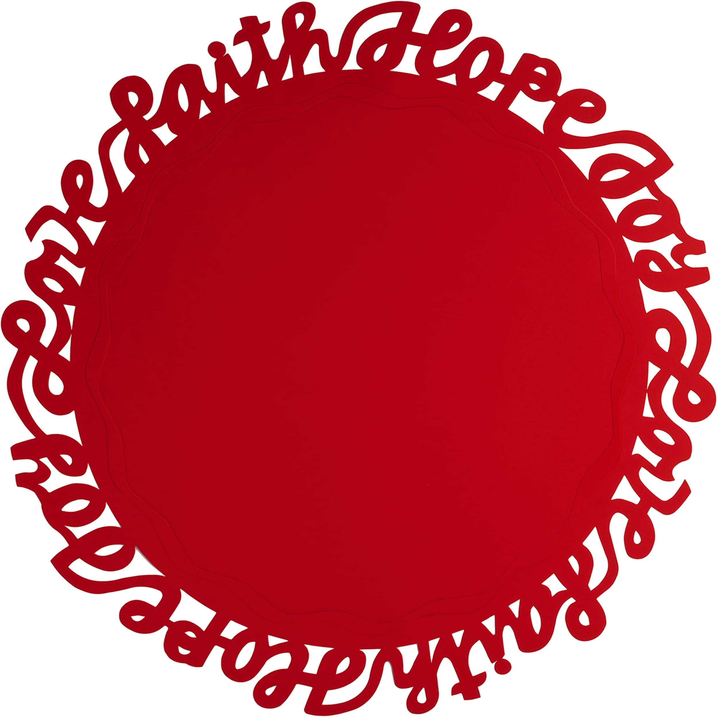 Silvana PapierDie Cut Paper Placemats with Embossed Detail to Create Christmas Tablescapes. Hope Collection. Disposable 12 Pack 15.7"