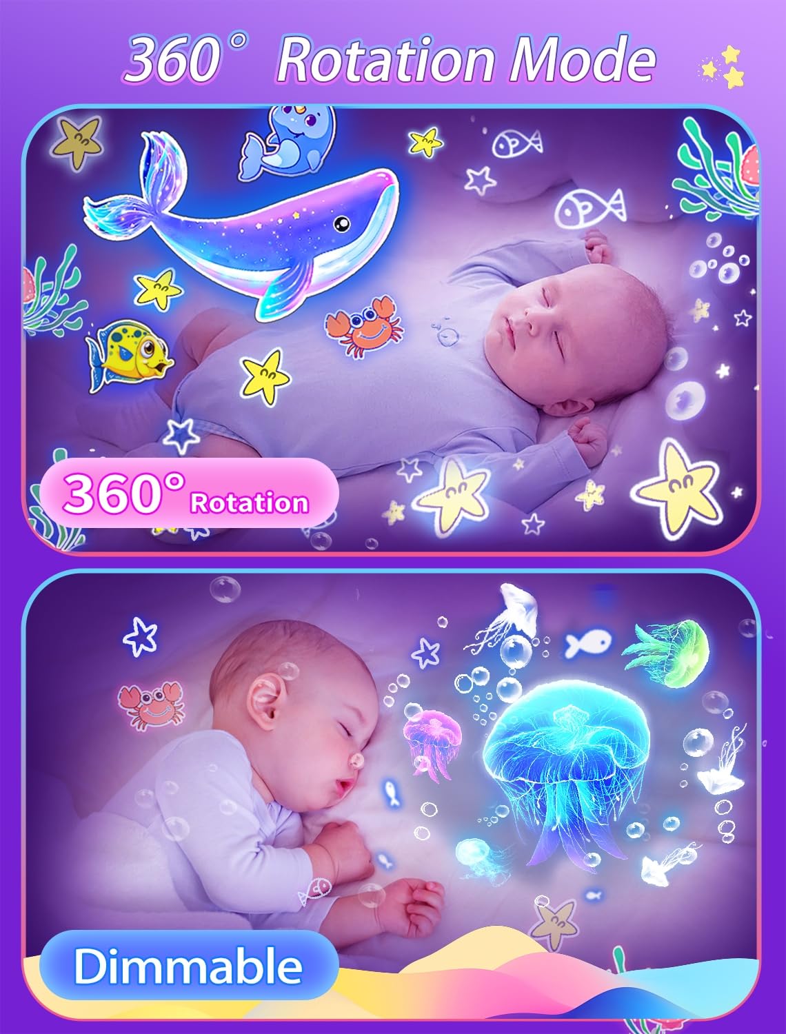 Projektor Nachtlicht für Kinder + 21 Sets Filme, Kinder Nachtlicht Projektor für Schlafzimmer, Decke, Stern Galaxie Projektor mit 360° Drehung, Dimmbar für Baby Mädchen, Weihnachten, Kinderzimmer