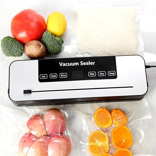Miniatura 5 de Máquina selladora al vacío, máquina selladora al vacío para guardar alimentos, operación automática de un solo toque, múltiples modos de sellado,