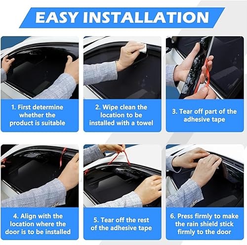 Miniatura 7 de Parasol para ventana de puerta de automóvil, viento, lluvia, sol, humo, deflector, deflector, para Land Rover Defender 90 110 2020-2022, accesorios