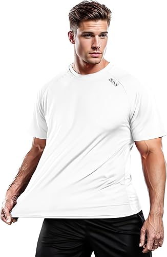 DRSKIN Paquete de 2 o 1 camiseta de manga corta para hombre, para correr, atletismo, entrenamiento, protección solar activa, secado rápido