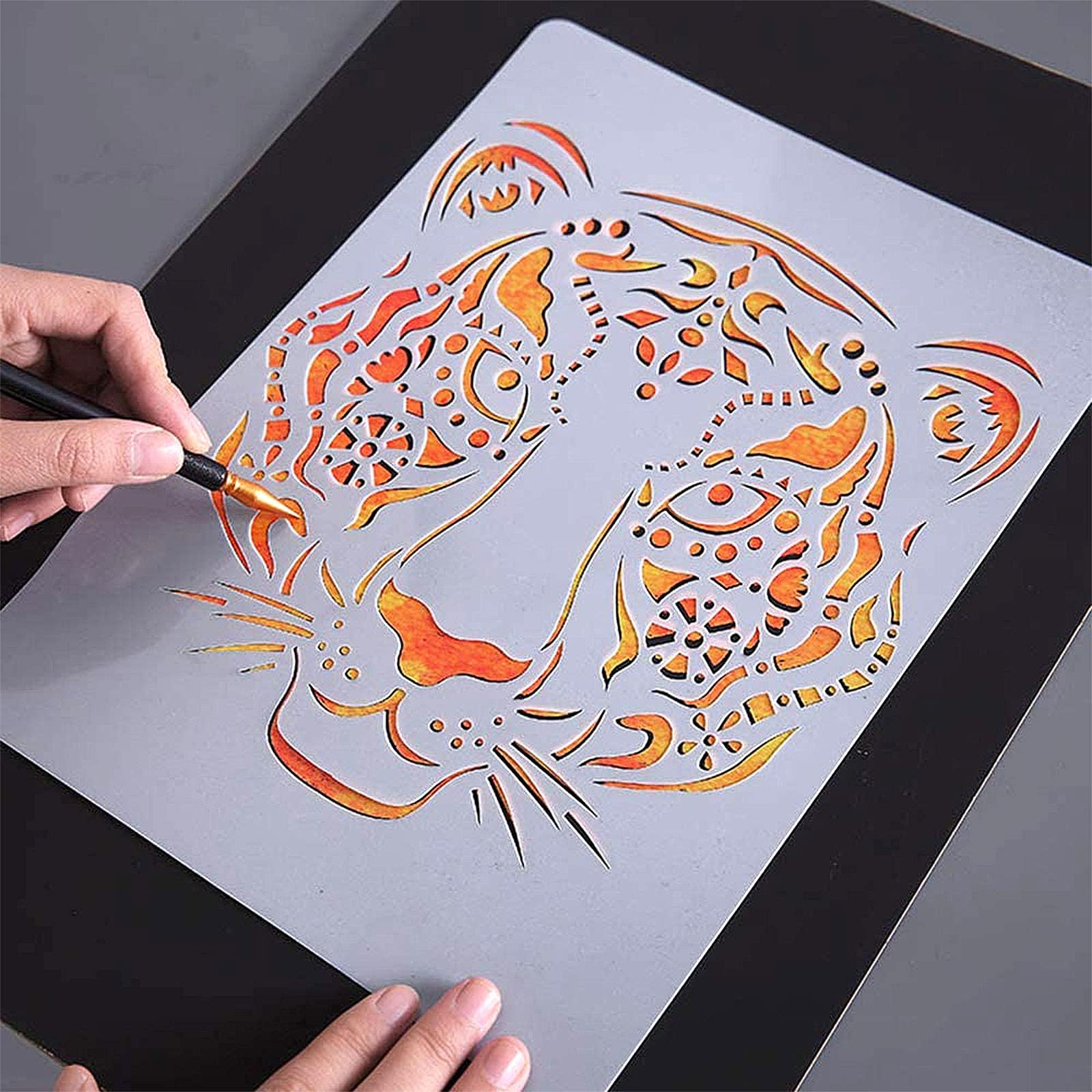 10 fogli in Mylar A4 trasparenti per stencil, fogli di plastica vergini per la creazione di stencil personalizzati, fai da te artistico, con stampante per stencil