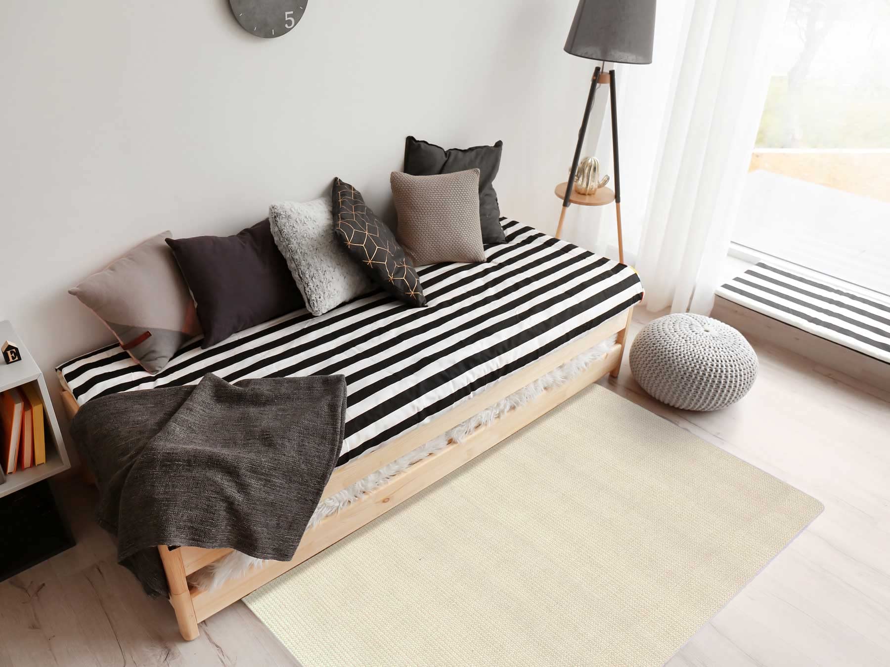 Primaflor - Ideen in Textil Natur Sisal-Teppich SISALLUX - Creme, 160x240cm, Rutschfester Vorleger, Fußbodenheizung geeignet, Sisal-Matte als Küchen-Läufer