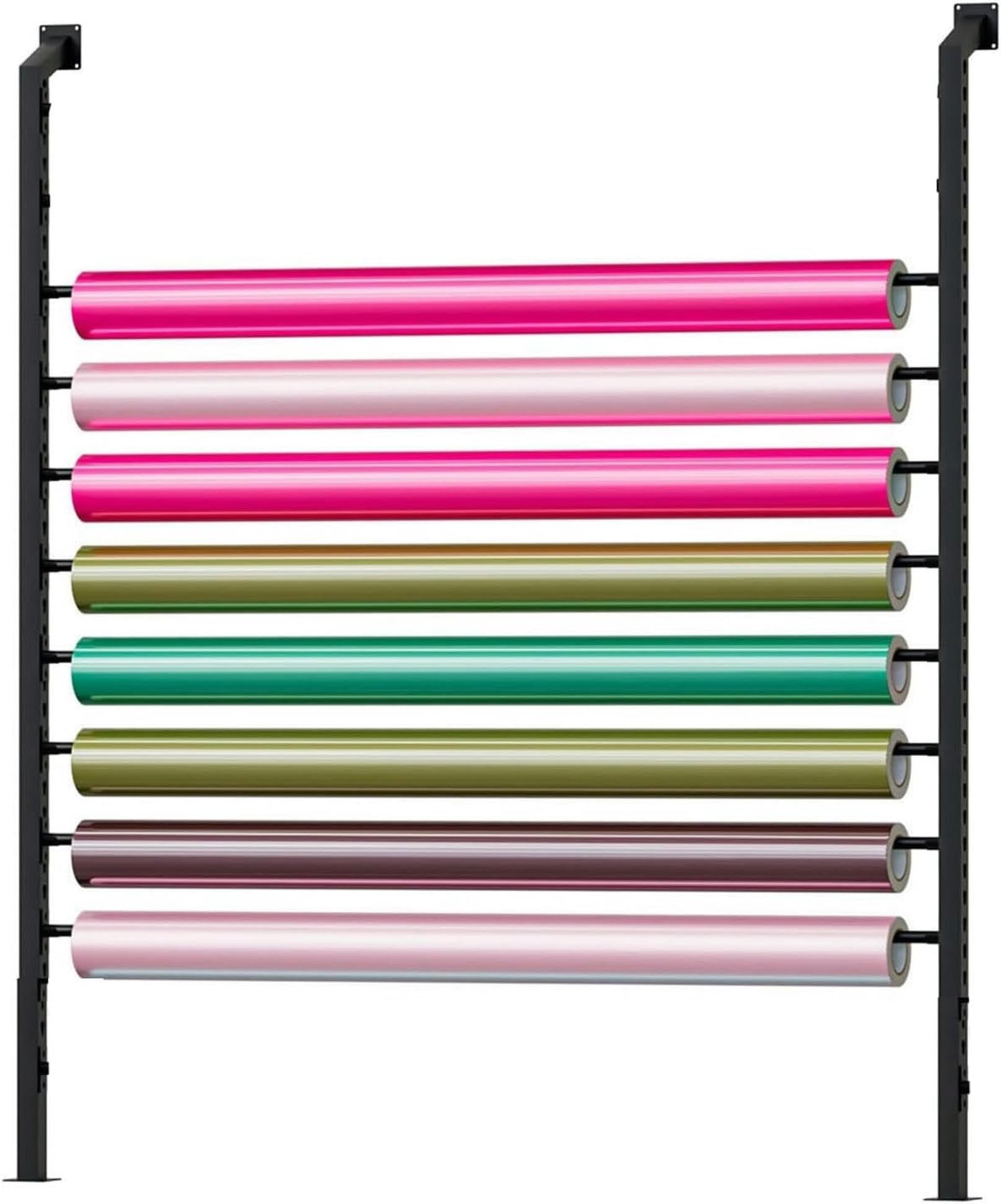 Barre de suspension réglable pour support métallique de rouleaux