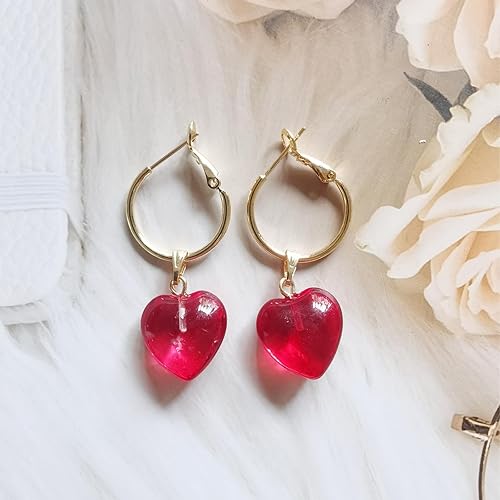 Miniatura 3 de 12 colgantes en forma de corazón, cuentas de cristal de cristal para hacer joyas, pulseras, aretes, collares, adultos, proyectos de manualidades,