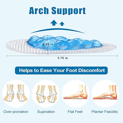 Miniatura 2 de Insertos de soporte de arco, insertos de soporte de arco de pie, almohadillas de soporte de arco de pies planos, soporte de arco ortopédico, arco