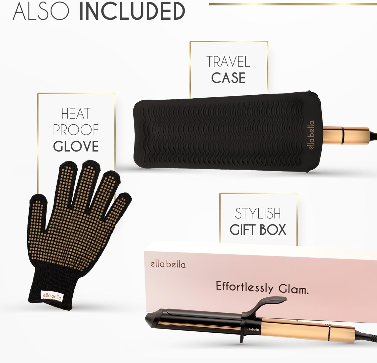 ELLA BELLA® Curling Iron 1.5" • Professional Hair Curler • 1.5 inch Curling Iron • Ceramic Curling Irons • Transform Your Look in Seconds • Suitable for All Hair Types • Say Goodbye to Heat Damage - Image 7