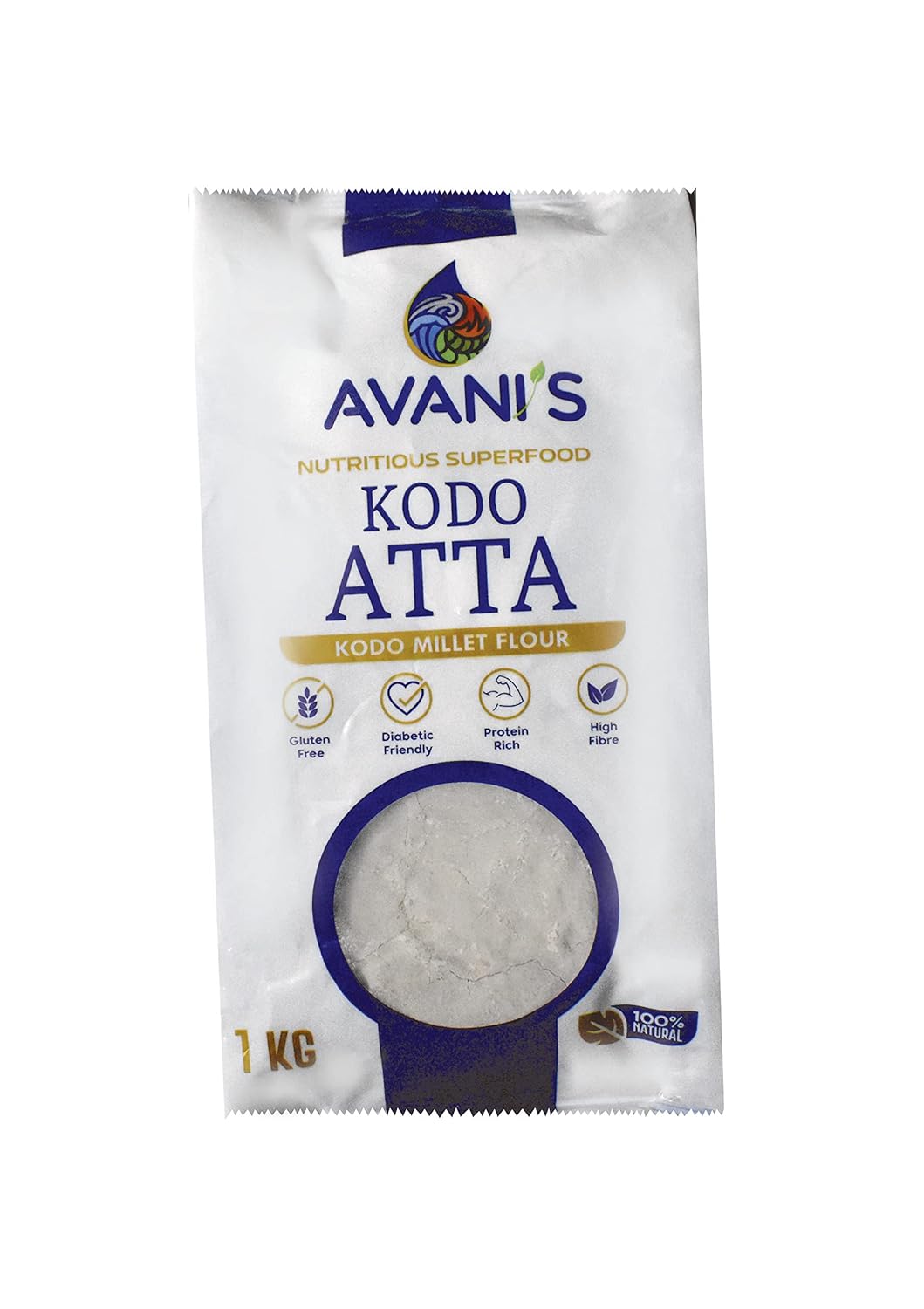 Avani's Herbal Kodo Atta (Kodo Millet Flour) 1 kg Amazon.in Grocery
