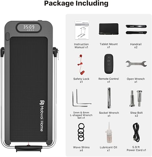 Mobvoi Home Treadmill SE Smart AI 3 in 1 Folding Treadmill Walking Pad Under Desk Running Machine 2.5 HP Compact Portable Remote Control TicSports APP Easy to Store for Home Office 120 KG 12 KMH - 9