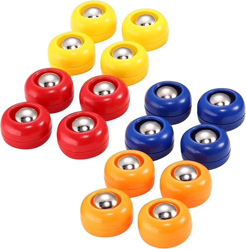 Miniatura 5 de Gejoy Mini Shuffleboard Discos de Repuesto Equipo de Mesa Rodillos Set Shuffleboard Curling Accesorios Rojo, azul, naranja, amarillo,Blanco, negro