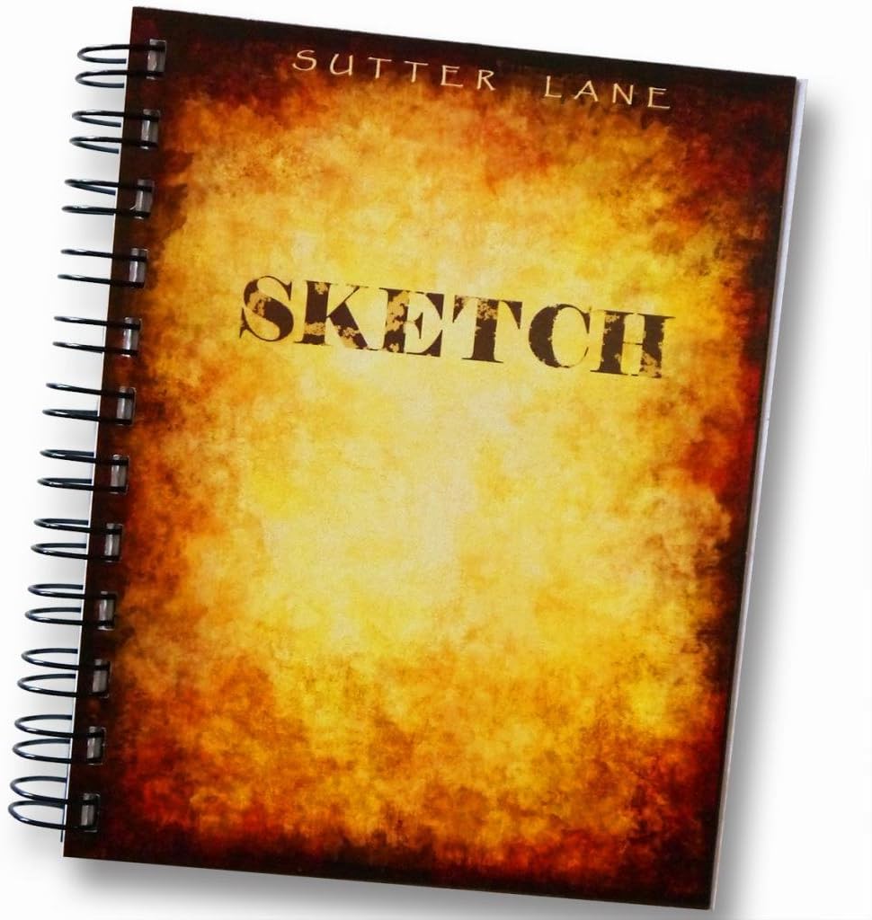 Sketchbook for Drawing and Mixed Media 5"x7", Classic Gold - Blank Spiral Bound Artist Drawing Pad/Sketch Journal
