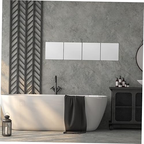 Miniatura 2 de 4 piezas de adhesivos suaves para espejo montado en la pared, espejos cuadrados, espejo de tocador, azulejos, espejo inastillable, espejo de pared