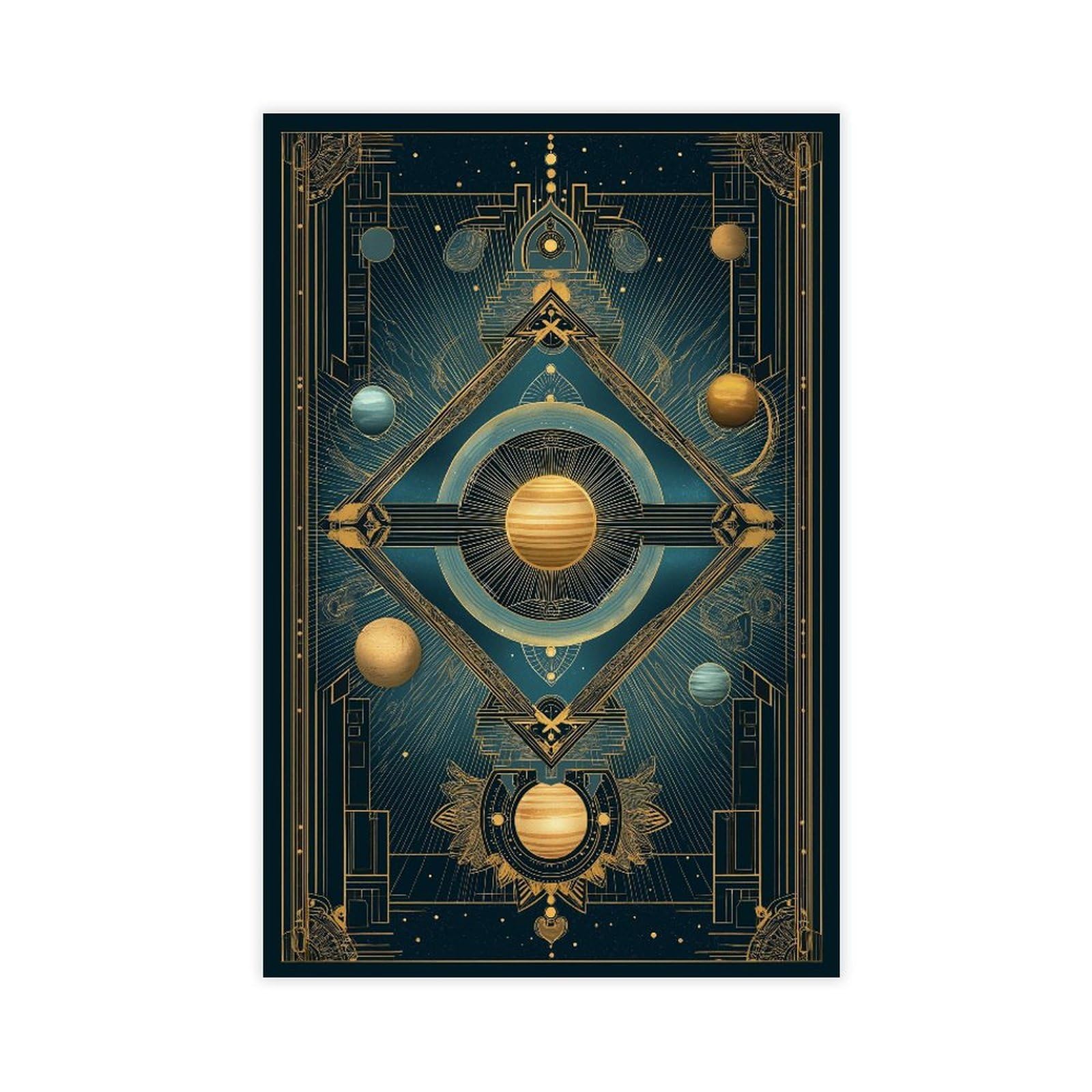 MRYCQ Art Deco Celestial Poster Canvas Poster for Living Room Decor Gift