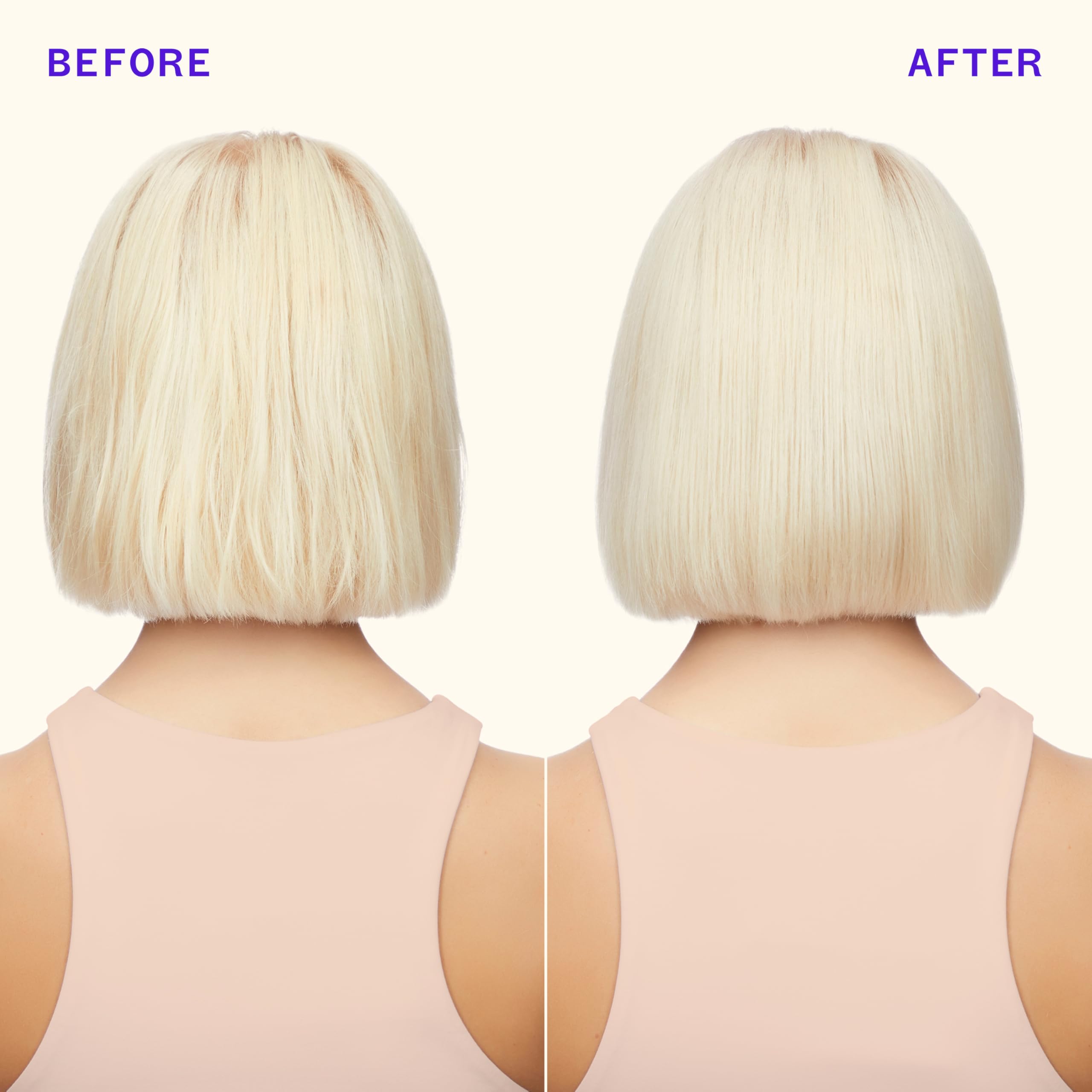 amika Busto Your Brass Cool Blonde Strength Repair Balsamo per capelli - idratante + rinforzante tonificante balsamo viola per bionde, argento + grigi - aiuta a ridurre la rottura (275 ml)