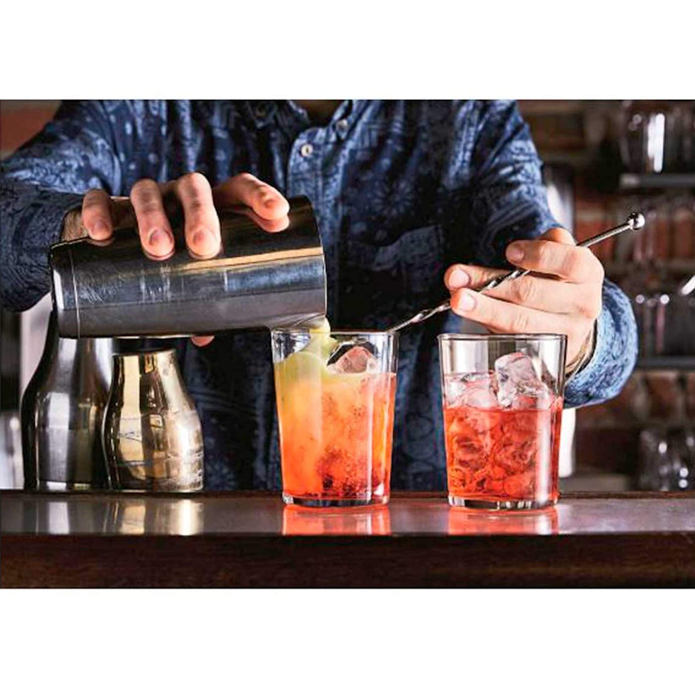 Lot De 12 Verres à Soude, Dimensions 8,5 X 13 Cm, Capacité De 530 Ml, Grande Durabilité Et Résistance, Passe Au Lave-vaisselle (RUTA 530 ML/12 Unités