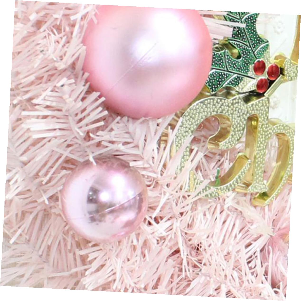 Guirnalda Navideña Rosa con Luces LED Decoración para Puerta y Pared Ambiente Festivo para Hogar y Comercio