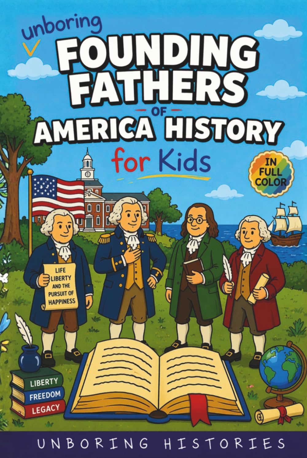 Unboring Founding Fathers of America History for Kids: Funny, Interesting, Concise Guide to the Founding Fathers, America’s Beginnings, and Wild True ... History for Kids with Full Colored Pictures)