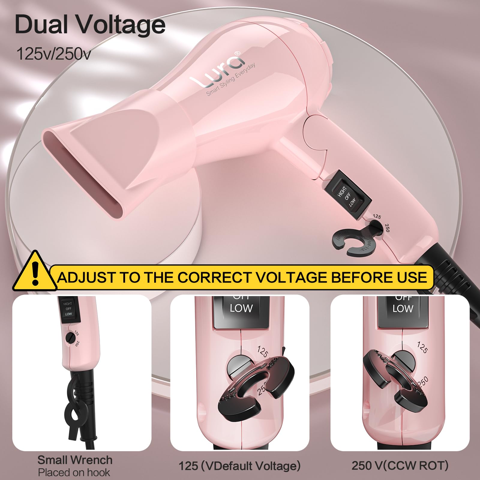 Amazon.com : Foldable Travel Hair Dreyr Mini:Dual Voltage Small