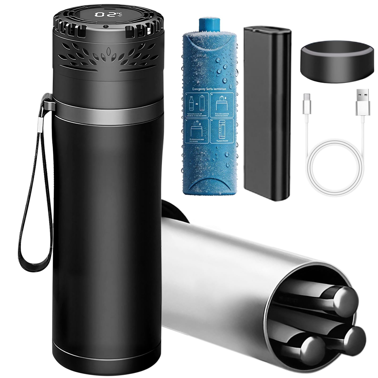 3 IN 1 Nevera Insulina Viaje con USB, Portatil Enfriador Insulina Electrico | Nevera Medicamentos Portatil con Caja Gel ,Botella para llevar Insulina Viaje en Avion, Estuche Insulina Frio Viaje Largo