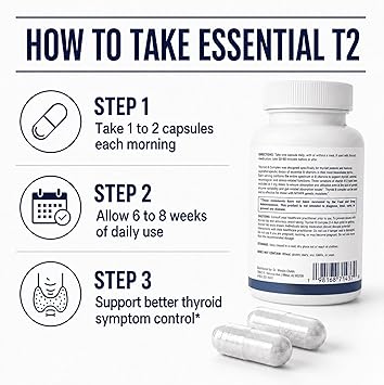 Dr. Westin Childs Essential T2 - T2 Thyroid Support Supplement with Bio-Identical 3,5 Diiodo-l-thyronine for Hypothyroidism, Hashimoto's, Thyroidectomy & Rai, Non GMO, 60 Day Supply