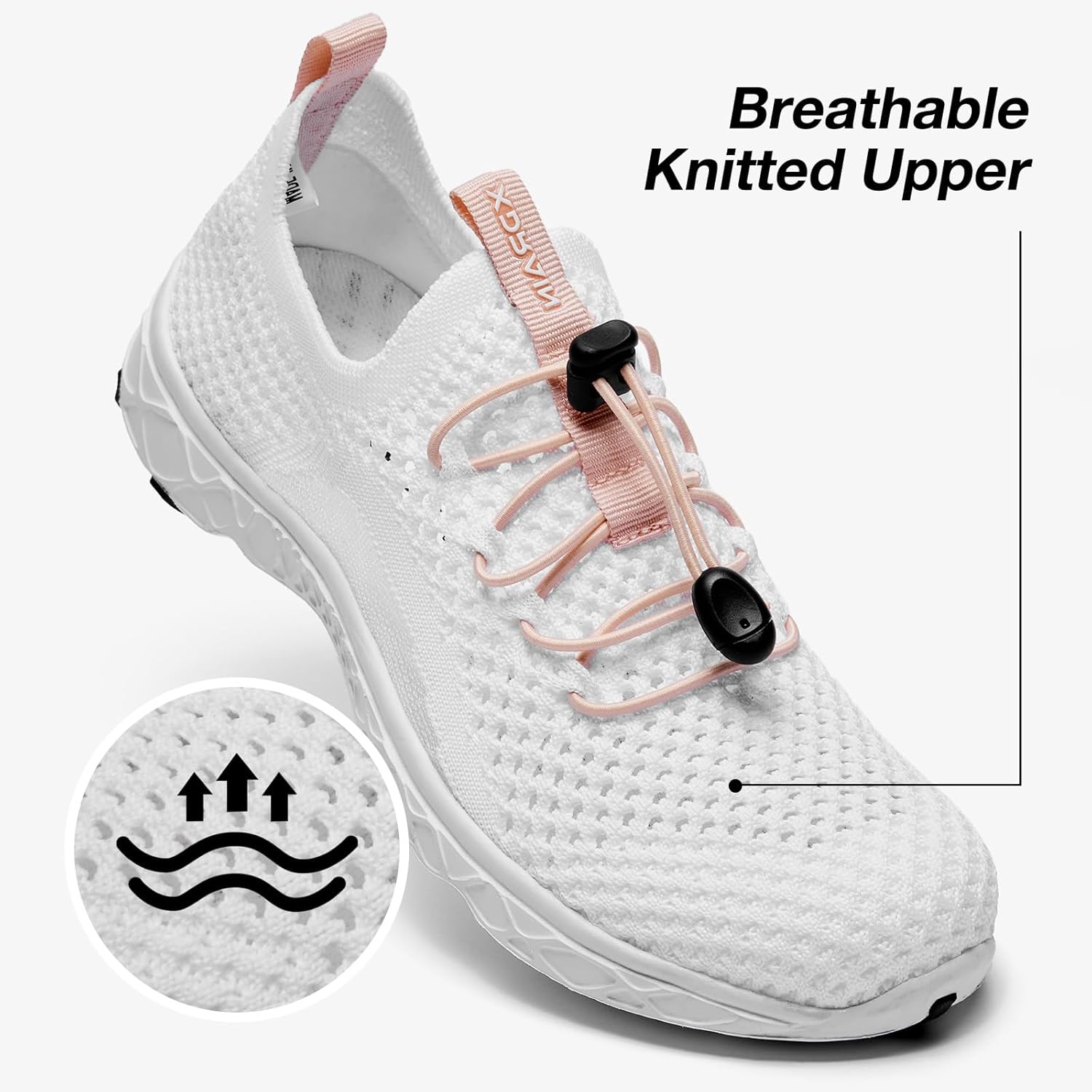 ALEADER Xdrain Women's Water Shoes Mesh Slip On Aqua Shoes for Beach, Swimming, Travel & Tennis - Image 3