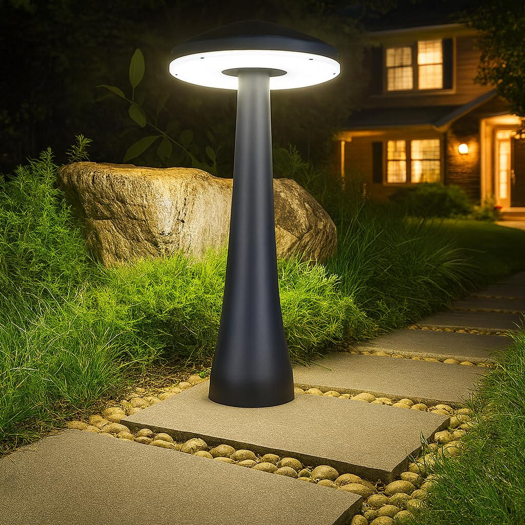 GIGAWATTS G01 Garden Light 12W Waterproof Pillar Lamp Outdoor Decor Garden Lights Pole Mount Exterior Lighting Fixture for Home Entrance Main Gate Patio Compound Boundary (Warm White, 1pc)-image-24