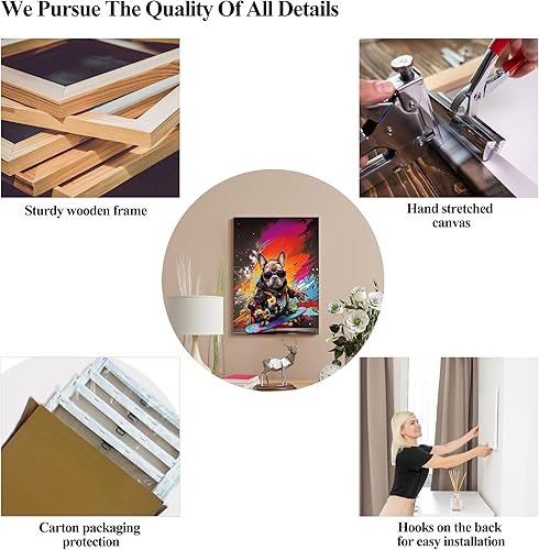 Miniatura 13 de ANRUOXI Graffiti - Lienzo decorativo para pared, diseño abstracto retro, pintura urbana moderna, póster de decoración de pared de zapatos para