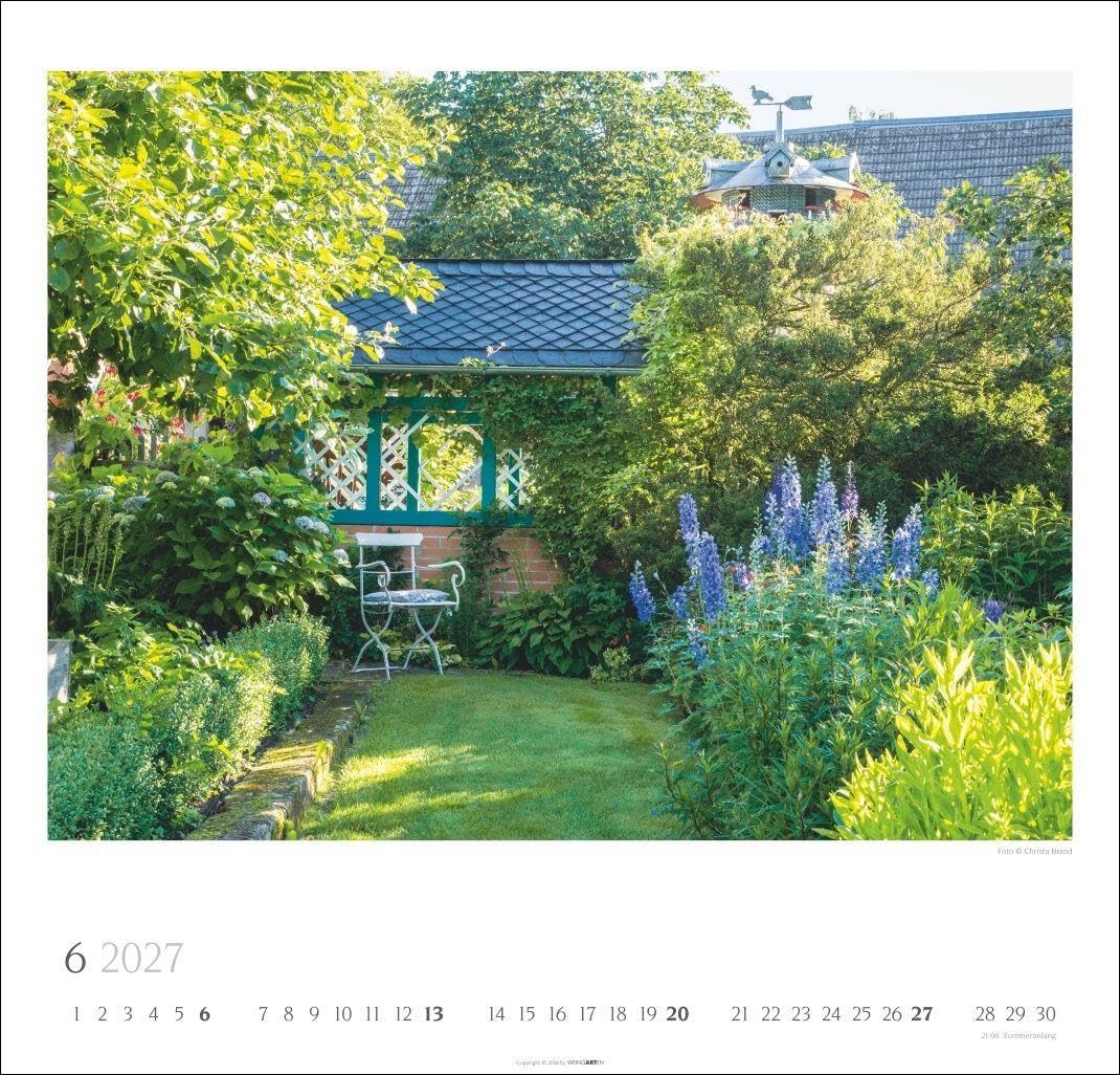 Bauerngärten Kalender 2027: Wandkalender mit 12 Fotos bäuerlicher Gärten. Farbenprächtiger Natur-Kalender für die Wand im Format 48 x 46 cm. Jahres-Fotokalender mit Spiralbindung