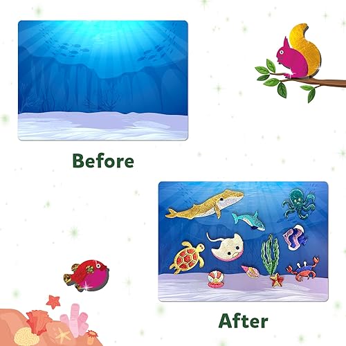 Miniatura 6 de Skillmatics Actividad de arte y manualidades Mega paquete de animales divertidos de aluminio, arte sin desorden para niños, kits y suministros de