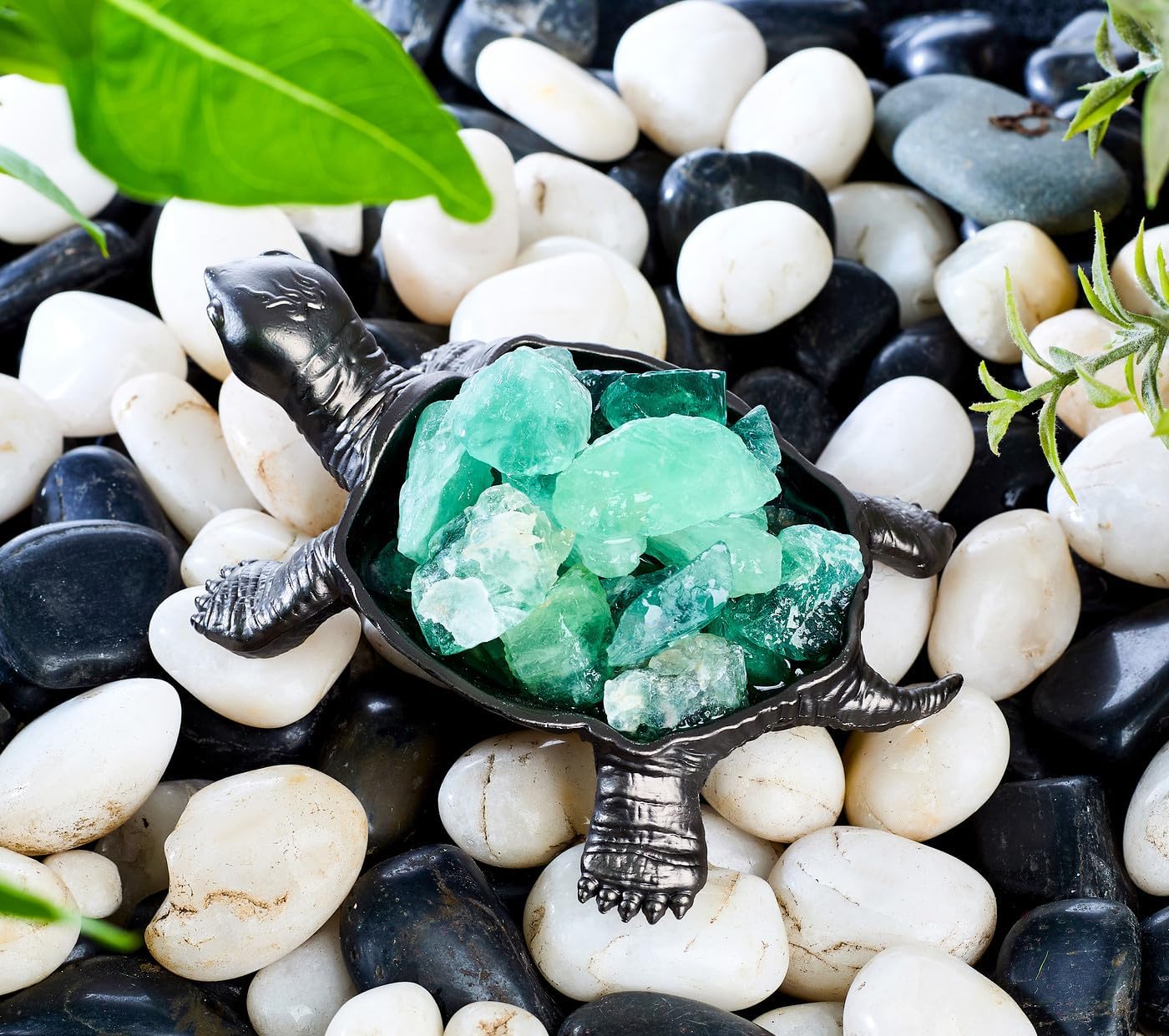 DUQGUHO Turtle Decor Figurines Turtles Gifts for Women Fluorite Crystal Cute Turtle Statue Decorations Sea Turtles Gifts image 3