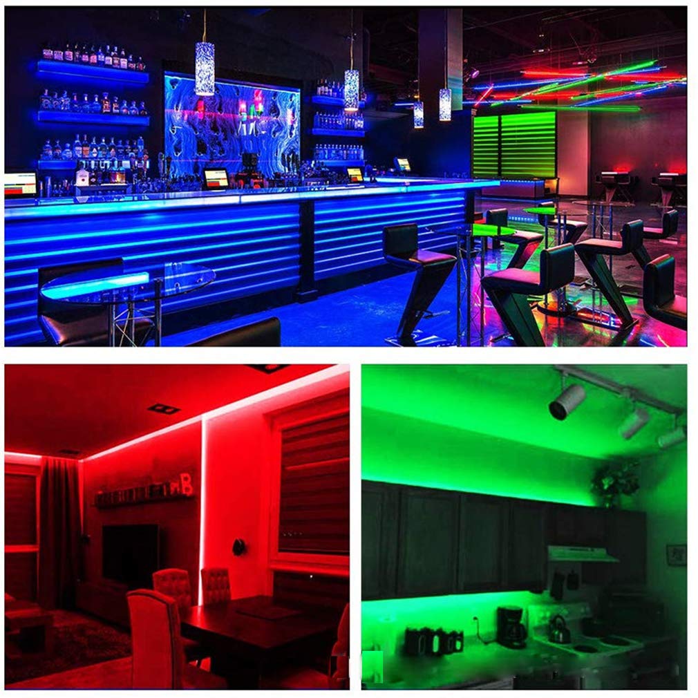 Striscia LED 5M, Luci LED Colorate Smart Phone Strisce LED Compatibile RGB SMD 5050 Musica SYNC LED Strip Controllo App E 44 Tasti Telecomando RF per Casa Cucina Festa TV Decorazione,10M