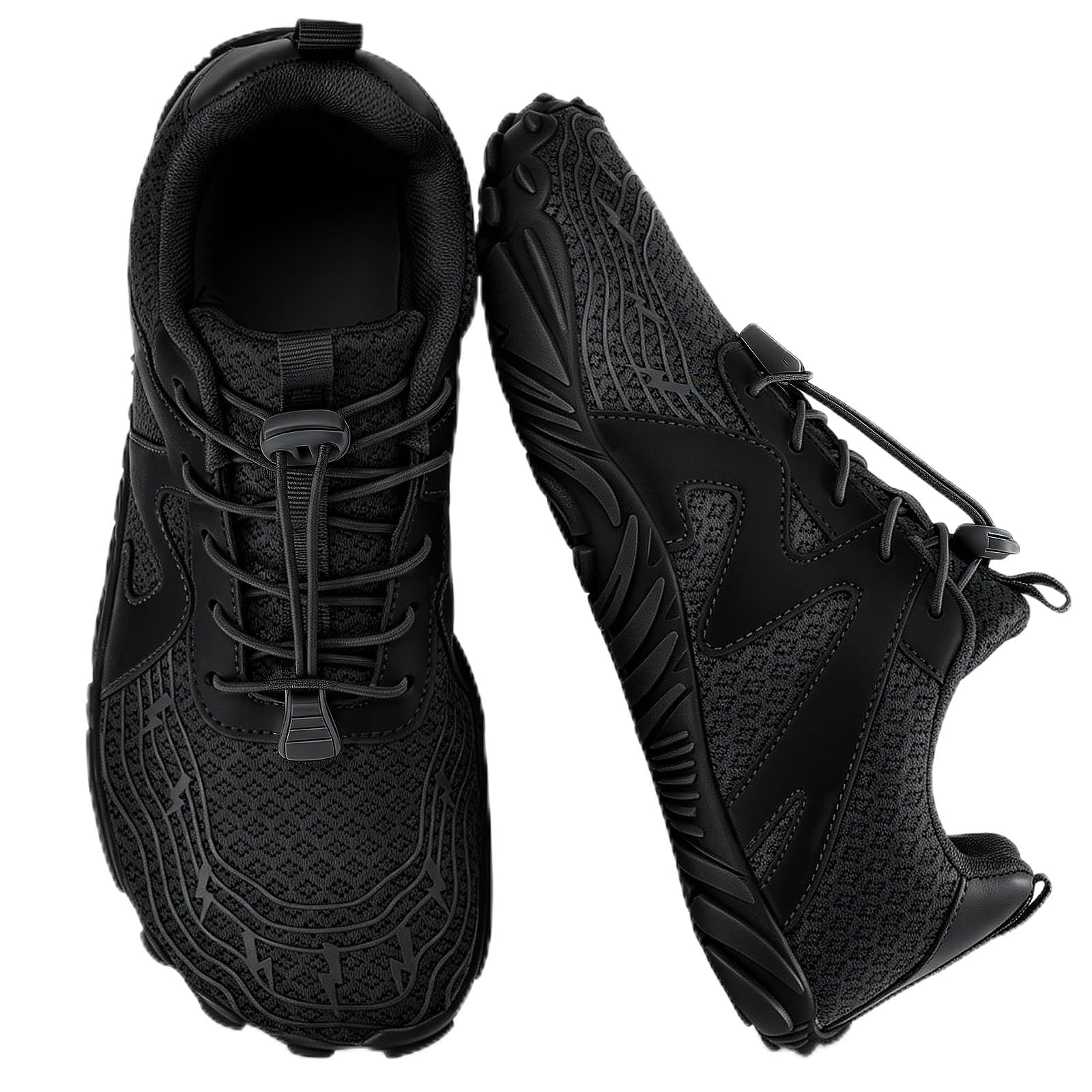 Barefoot Shoes Women Men Footwear, Wide Toe Box Hiking Zero Drop Non-Slip Quick-Dry River Boat Pool Beach Water Shoes, Lightweight Swimming Running Walking Sneakers Unisex, Black-new, 9.5 Women-image-8
