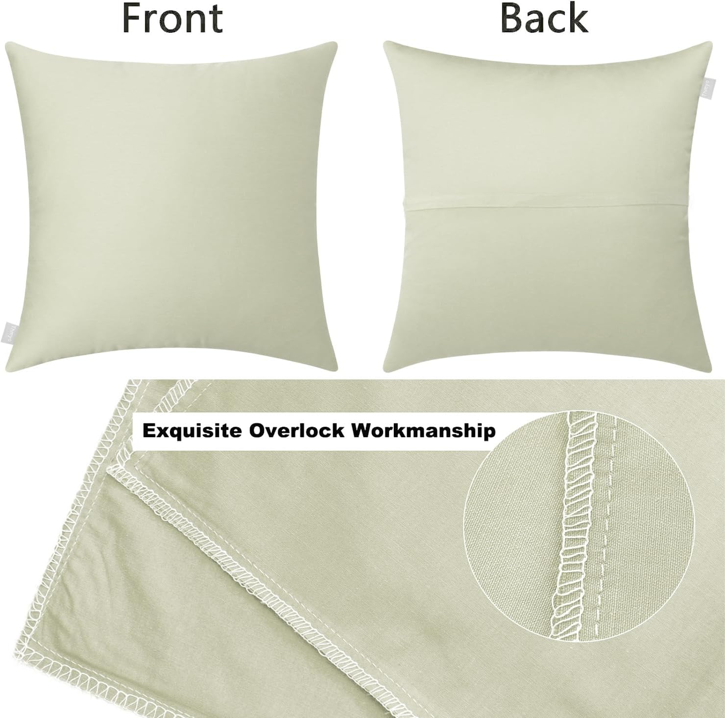 4-Pack 100% Cotton Comfortable Solid Decorative Throw Pillow Case,Thmyo Square Cushion Cover Pillowcase Sublimation Blank Pillow Covers DIY Throw Pillowcase for Sofa Couch(26x26 inch/ 66x66cm,Beige)