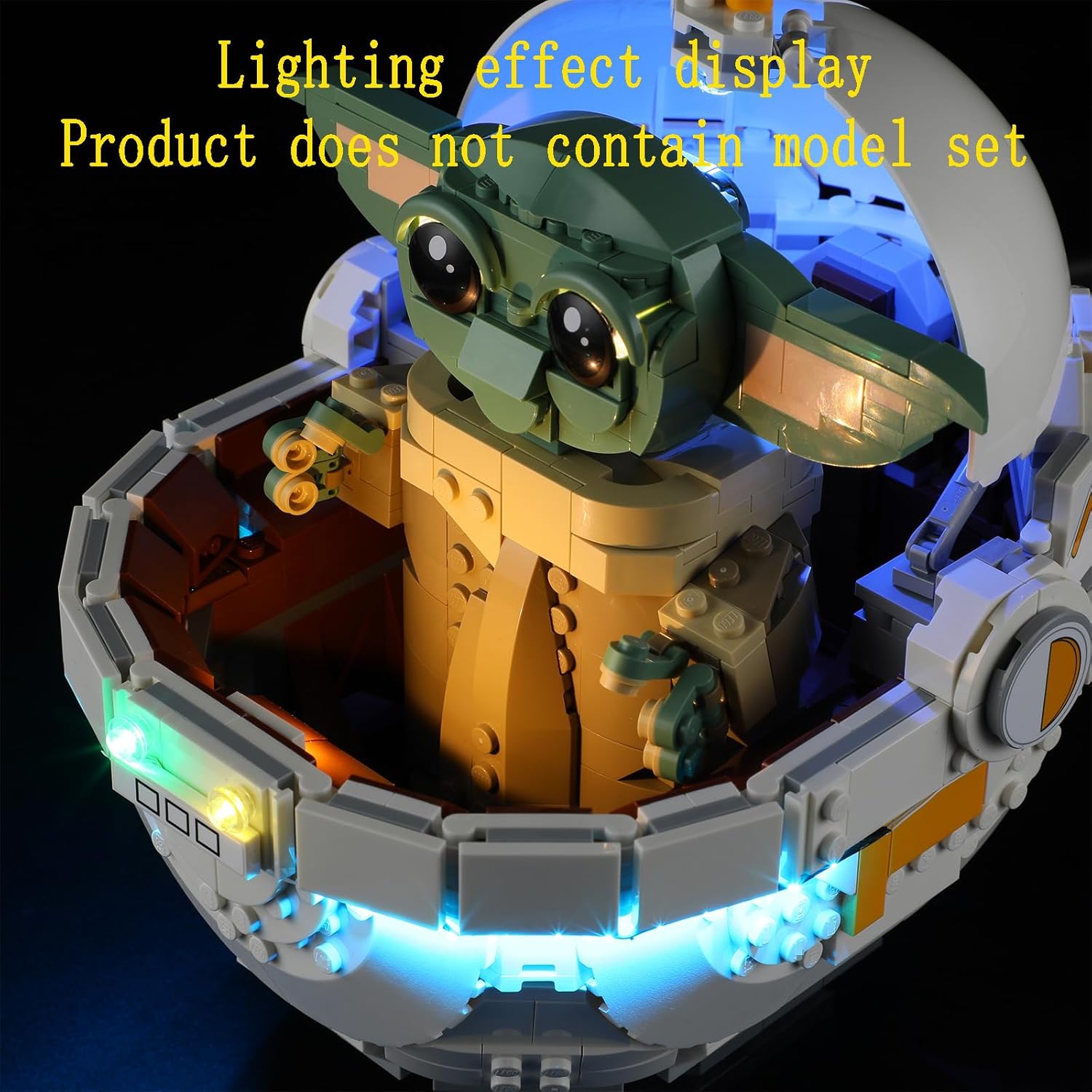 GEAMENT LED Light Kit Compatible with Lego Grogu with Hover Pram Building Blocks Model - Lighting Set for 75403 (Model Set Not Included)