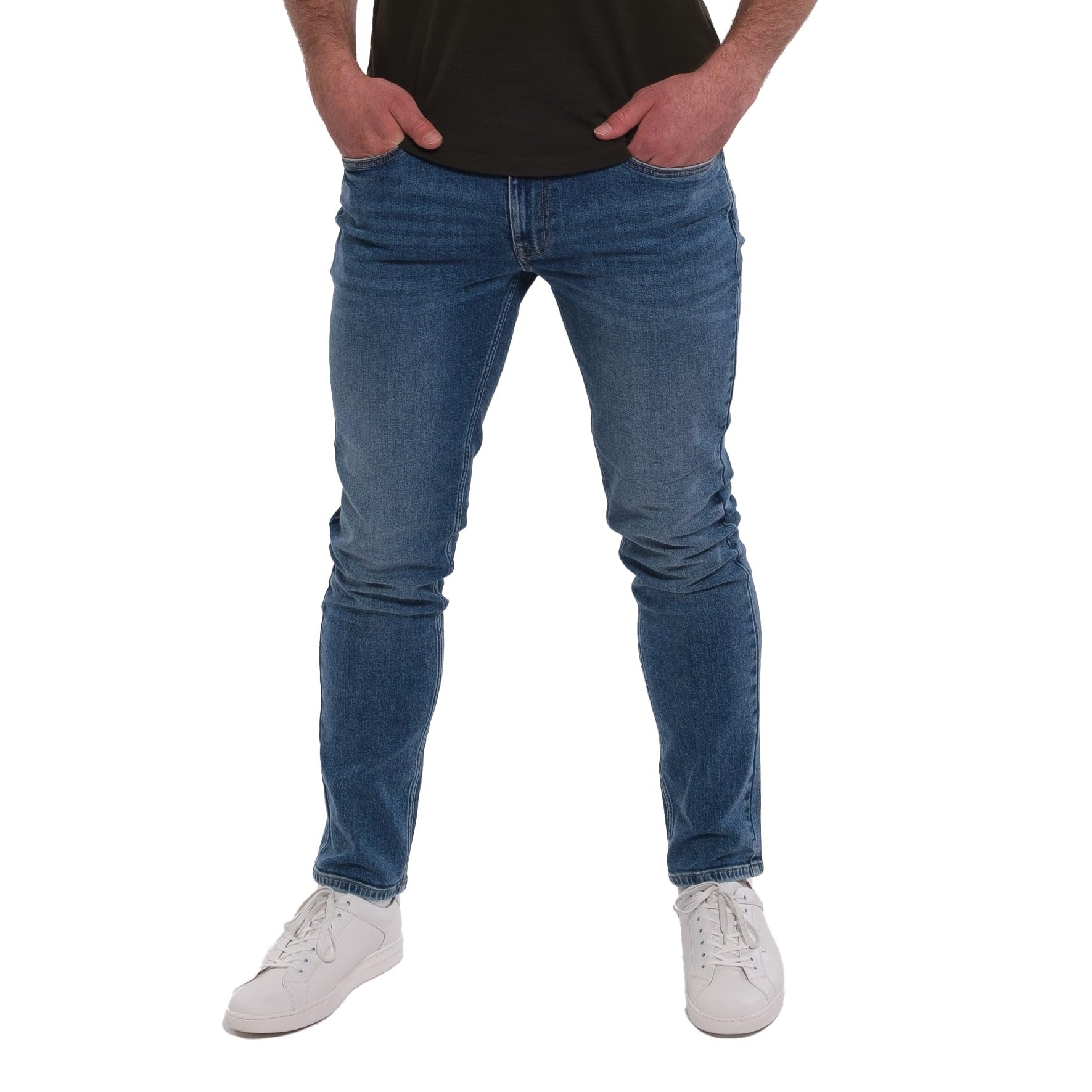 The Perfect Jean Slim Thick Slim Fit Jeans for Men, 99% Cotton Denim