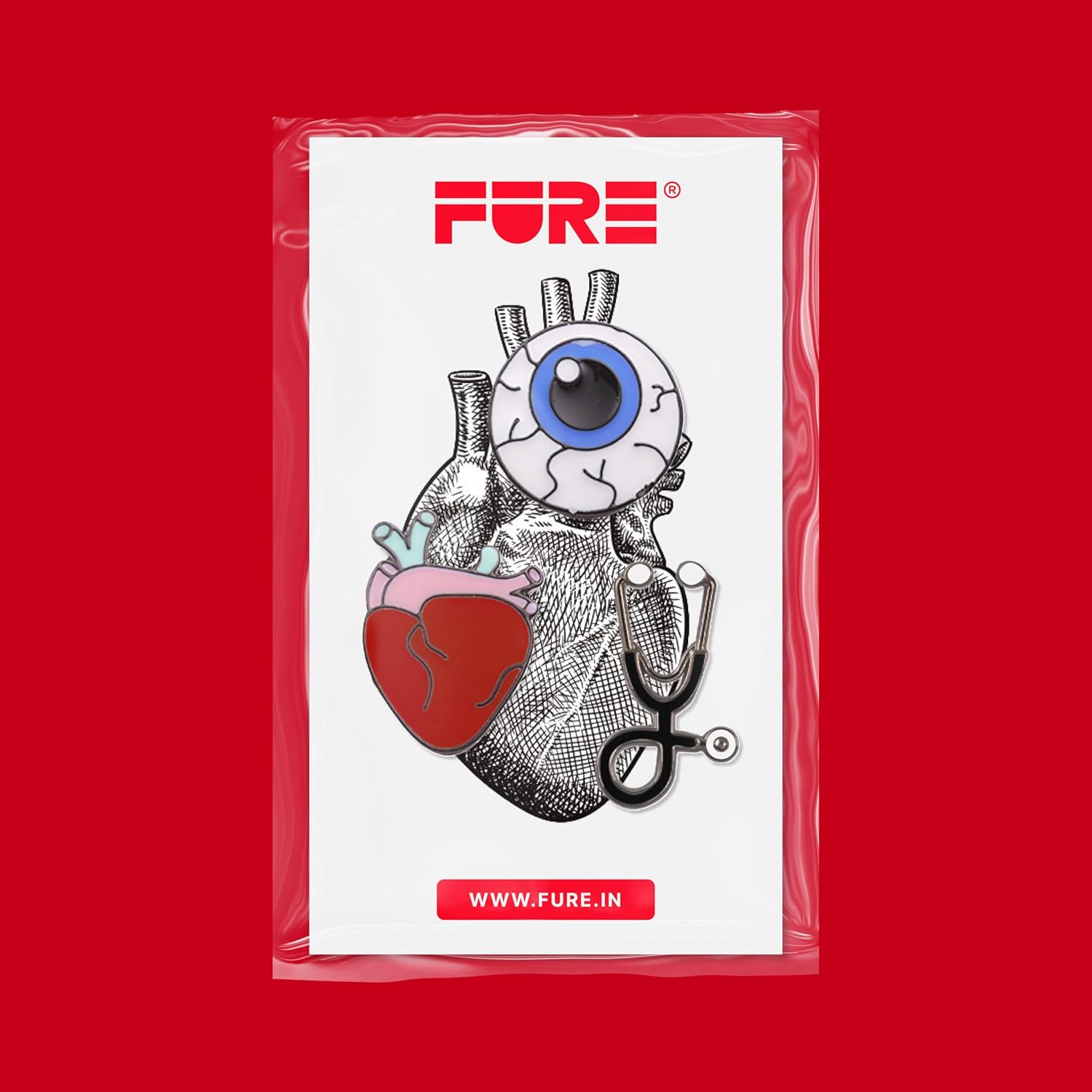 Fure Medical Enamel Pin - 3 multi -color metal enamel enamel pins for men and women Fure Medical Enamel Pin - 3 multi -color metal enamel enamel pins for men and women