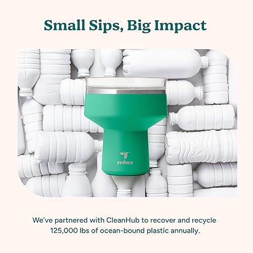 Miniatura 7 de Reduce Saltini - Vaso de cóctel de 16 onzas, vaso aislado de Margarita con tapa, mantiene las bebidas frías durante 10 horas, alternativa al vaso de