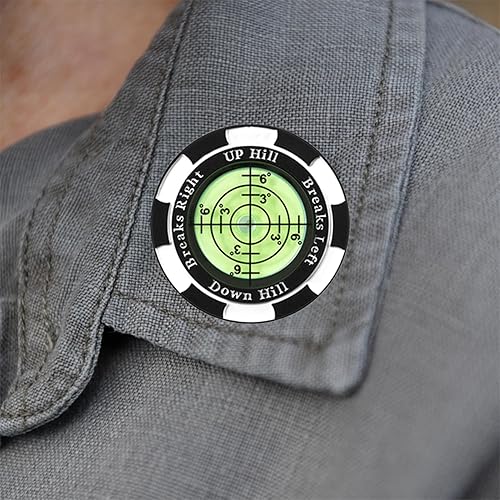 Miniatura 7 de Herramienta de entrenamiento de marcador de pelota de golf, herramienta de entrenamiento portátil de alta precisión, lector verde de golf, clip de