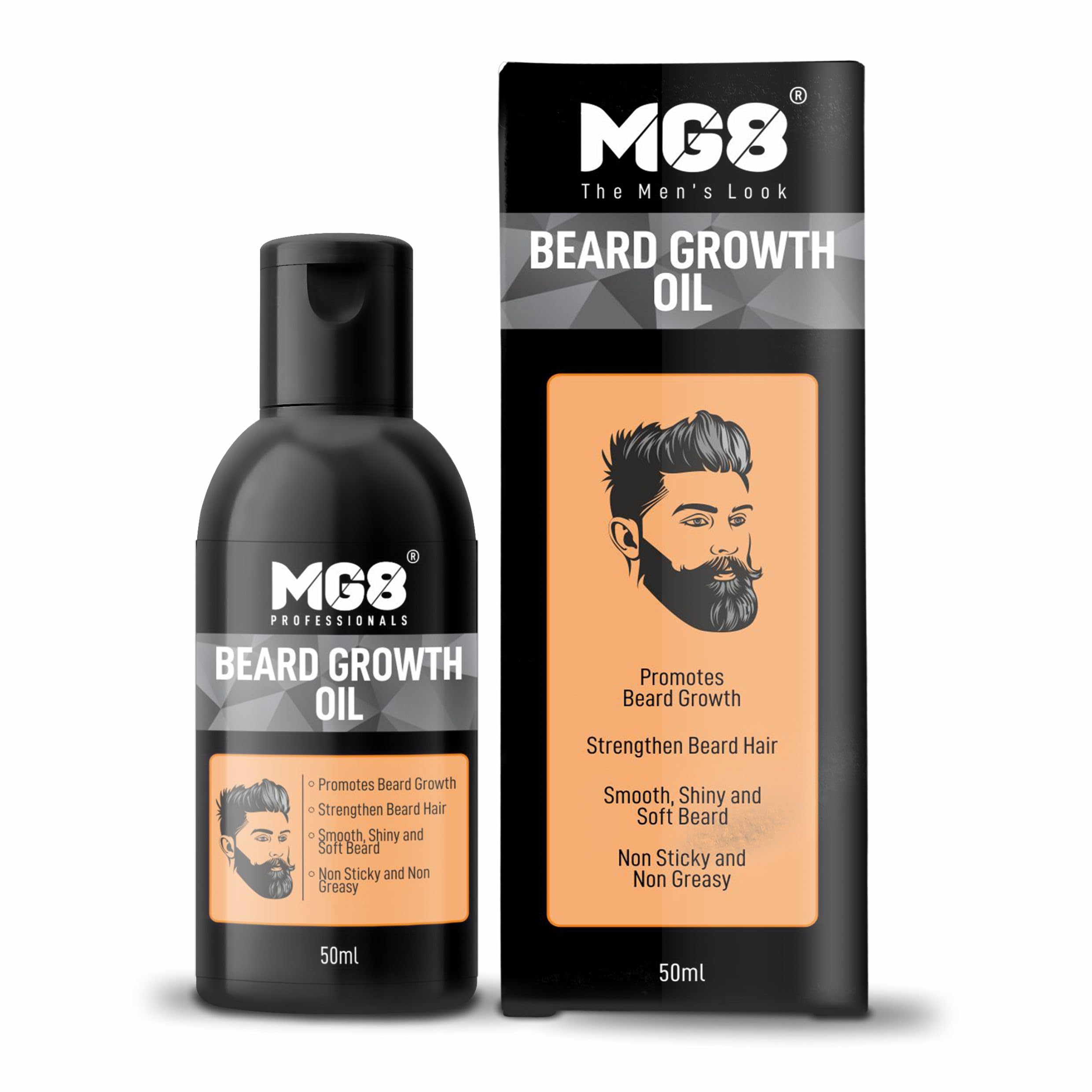 MG8 Beard Oil For Men Fast Growth | Promotes Beard Growth, Repairs Damaged Hair, Strengthen Beard Hair, Smooth, Shiny & Soft Beard, Non Sticky & Non Greasy Beard Growth Oil 50 Ml (B0CM2185KS) Amazon Price History, Amazon Price Tracker
