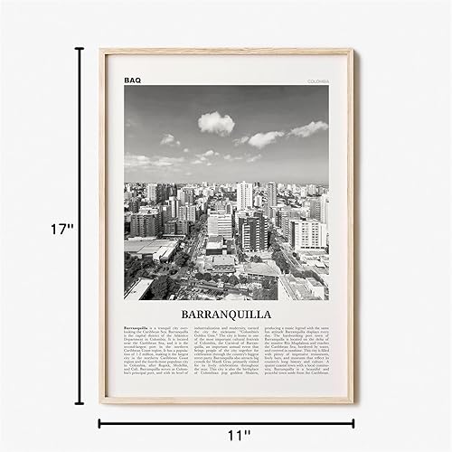 Miniatura 7 de Impresión de Barranquilla en blanco y negro, arte de pared de Barranquilla, póster de Barranquilla, foto de Barranquilla, Colombia, Atlántico,