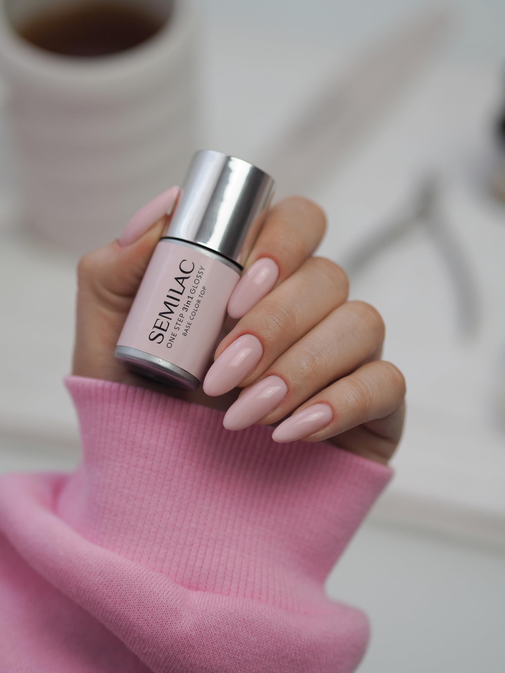 Semilac Lakier Hybrydowy Formuła 3w1 One Step S610 Barely Pink 7ml