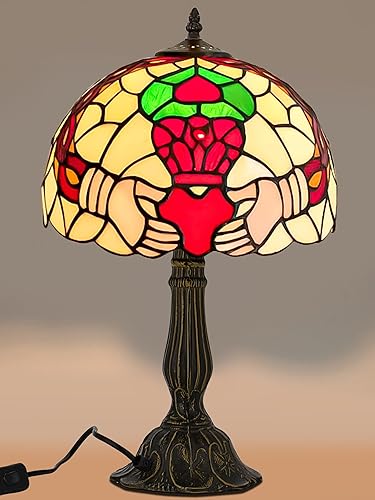 KY&BOSAM Decoración del día de San Patricio, lámpara celta de corona Tiffany, lámpara de mesa de vidrieras, estilo Tiffany, lámpara de escritorio de