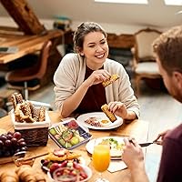 Vista 6 de Paquete de 50 Cajas Pequeñas de Charcutería con Tapas Transparentes - Caja Mini de Charcutería de Papel Para Llevar, Envases Desechables
