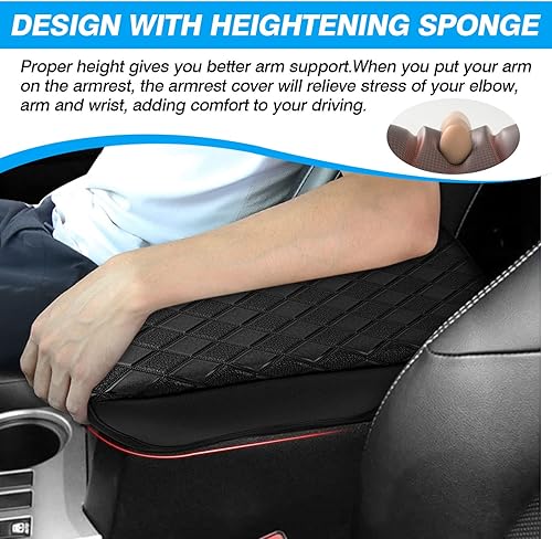 Miniatura 3 de FIILINES Funda de consola central compatible con Toyota 4Runner 2010-2021 2022 2023 2024, funda para reposabrazos de 4 corredores, accesorios para