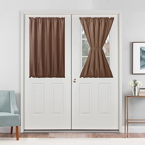 Miniatura 17 de Hiasan Cortinas para ventana de puerta delantera, bolsillo para barra, cortina de privacidad semitransparente para puerta francesa, 1 panel