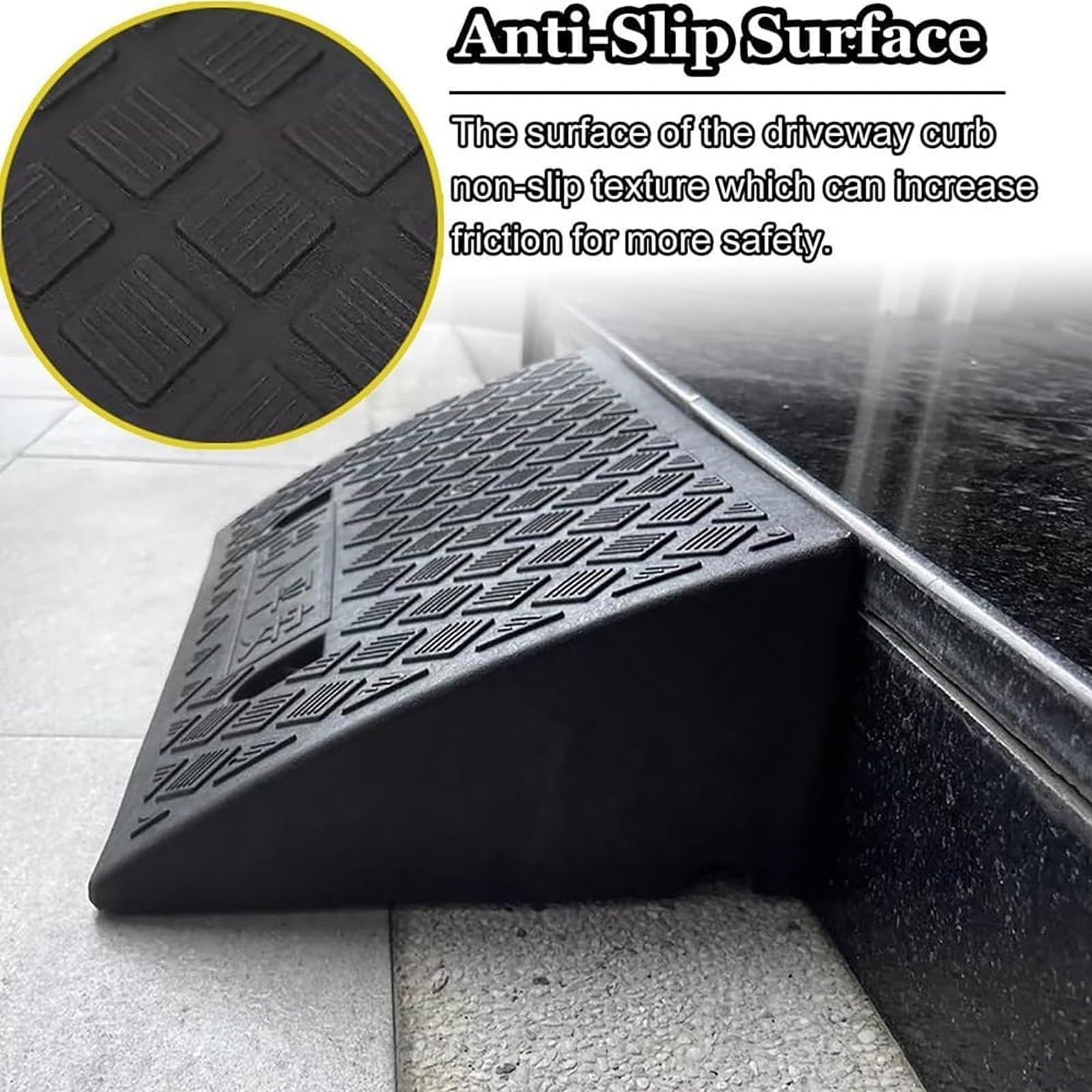 Rampa portátil de plástico para silla de ruedas, rampa de umbral para bicicletas y escaleras, rampa de acceso ligera para coches y puertas, duradera para uso en exteriores e interiores