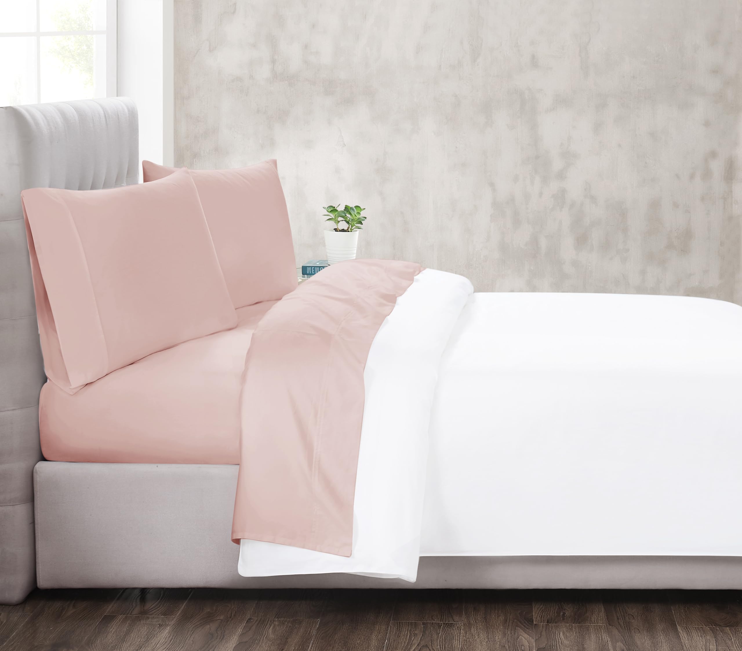 Christian Siriano NY® 300TC Cotton Sateen Blush Twin XL 3 Piece Sheet Set